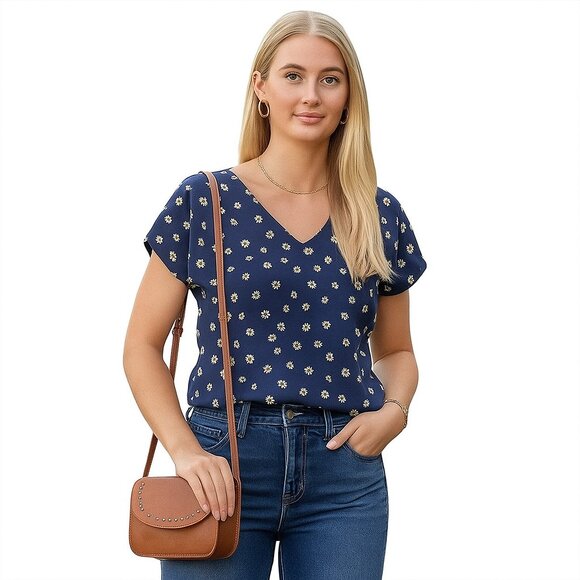 NEW Studded Brown Messenger Bag - Picture 1 of 6